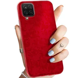 etui-do-samsung-galaxy-a12-m12-wzory-czerwone-serca-roze-obudowa-case