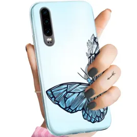 etui-do-huawei-p30-wzory-motyle-butterfly-barwne-obudowa-pokrowiec-case