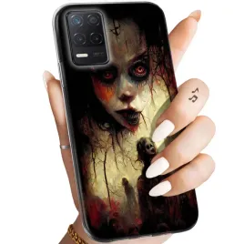 etui-do-realme-8-5g-wzory-halloween-zombie-dynie-czaszki-czarownice-wampiry