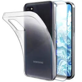 etui-do-samsung-galaxy-a31-przezroczyste-silikonowe-ochronne-szklo-9h