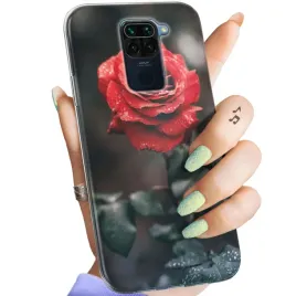 etui-do-xiaomi-redmi-note-9-wzory-roza-z-roza-rose-obudowa-pokrowiec-case