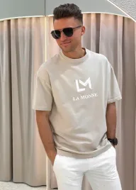 t-shirt-meski-la-monne-matching-set-monne-bezowy