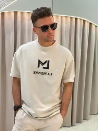 t-shirt-meski-la-monne-matching-set-monne-bezowy