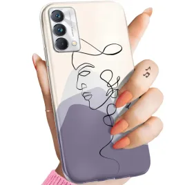 etui-do-realme-gt-master-5g-wzory-continuous-line-art-kreska-linie-obudowa