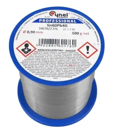 cyna-lutownicza-lc60-sw26-sn60pb40-09mm-500g-cynel-professional-polska