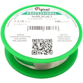 cyna-lutownicza-sn993cu07-07mm-100g-01kg-cynel-bezolowiowa-z-topnikiem