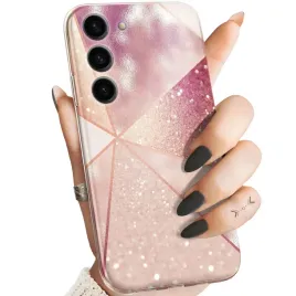 etui-do-samsung-galaxy-s23-wzory-rozowe-zloto-roz-obudowa-pokrowiec-case