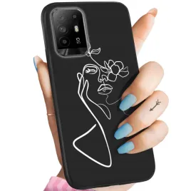 etui-matowe-do-oppo-reno-5z-wzory-line-art-kreska-linia-obudowa-pokrowiec