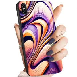 etui-do-iphone-xs-max-wzory-iluzja-kolorowe-abstrakcja-geometryczne-szklo