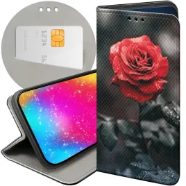 etui-z-klapka-do-huawei-p20-wzory-roza-z-roza-rose-futeral-pokrowiec-case