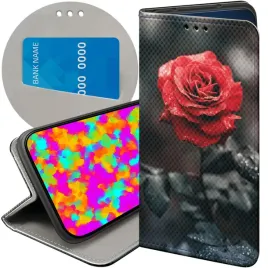 etui-z-klapka-do-xiaomi-poco-c40-wzory-roza-z-roza-rose-futeral-pokrowiec