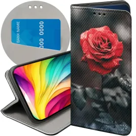 etui-z-klapka-do-oppo-a17-wzory-roza-z-roza-rose-futeral-pokrowiec-case