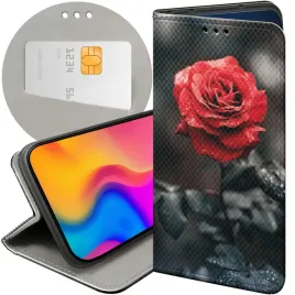 etui-z-klapka-do-huawei-p30-wzory-roza-z-roza-rose-futeral-pokrowiec-case