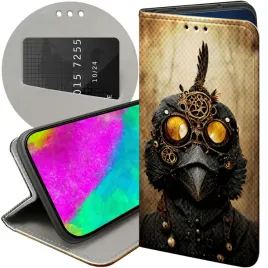 etui-z-klapka-do-iphone-14-plus-wzory-steampunk-maszyny-laboratoria-futeral