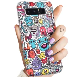 etui-do-samsung-galaxy-note-8-wzory-doodle-zwierzeta-potwory-rysunki-case