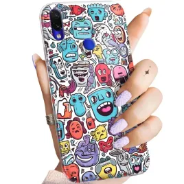 etui-do-xiaomi-redmi-note-7-7-pro-wzory-doodle-zwierzeta-potwory-rysunki
