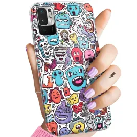 etui-do-xiaomi-redmi-note-10-5g-wzory-doodle-zwierzeta-potwory-rysunki-case