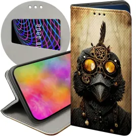 etui-z-klapka-do-iphone-12-mini-wzory-steampunk-maszyny-laboratoria-futeral