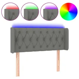zaglowek-do-lozka-z-led-ciemnoszary-93x16x78-88-cm-tkanina
