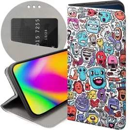 etui-do-huawei-p8-p9-lite-2017-wzory-doodle-zwierzeta-potwory-rysunki