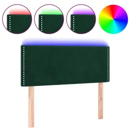 zaglowek-do-lozka-z-led-ciemnozielony-80x5x78-88-cm-aksamit