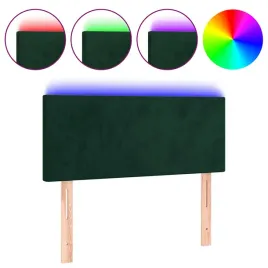 zaglowek-do-lozka-z-led-ciemnozielony-80x5x78-88-cm-aksamit