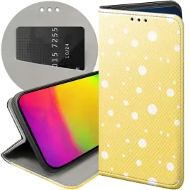 etui-z-klapka-do-iphone-12-mini-wzory-kropki-grochy-bokeh-dots-futeral-case