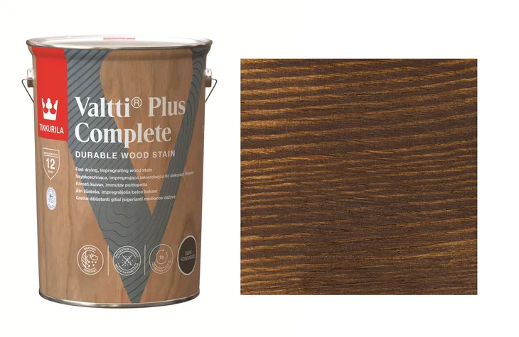 TIKKURILA VALTTI PLUS COMPLETE 5L DARK ROSEWOOD -LAKIEROBEJCA SZYBKOSCHNĄCA