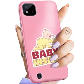 etui-do-realme-c11-2021-c20-wzory-gender-reveal-pregnant-baby-shower-case