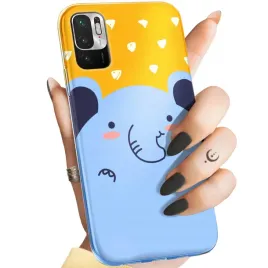 etui-do-xiaomi-redmi-note-10-5g-wzory-slon-slonie-sloniki-obudowa-pokrowiec