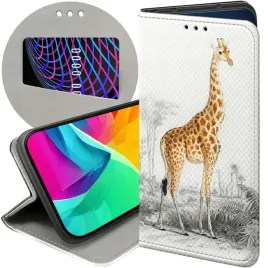 etui-z-klapka-do-xiaomi-redmi-9t-poco-m3-wzory-zyrafa-smieszne-sawanna
