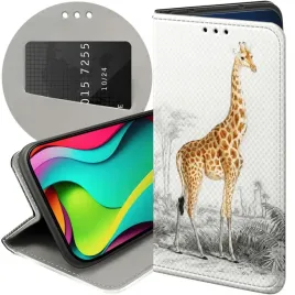 etui-z-klapka-do-realme-8-5g-wzory-zyrafa-smieszne-sawanna-futeral-case