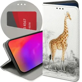 etui-z-klapka-do-samsung-galaxy-a41-wzory-zyrafa-smieszne-sawanna-futeral