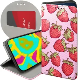 etui-z-klapka-do-xiaomi-redmi-note-7-wzory-truskawki-poziomki-owoce-futeral