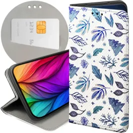 etui-z-klapka-do-xiaomi-poco-c40-wzory-zima-snieg-sniezynki-winter-futeral