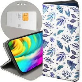 etui-z-klapka-do-xiaomi-redmi-note-8t-wzory-zima-snieg-sniezynki-winter