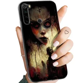 etui-do-xiaomi-redmi-note-8-wzory-halloween-zombie-dynie-czaszki-czarownice