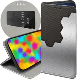 etui-z-klapka-do-xiaomi-redmi-a1-wzory-szare-metallic-grey-futeral-case