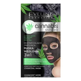 eveline-cannabis-skincare-oczyszczajaco-matujaca-maska-weglowa-3w1-7ml