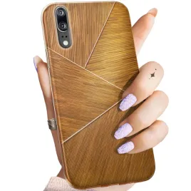 etui-do-huawei-p20-pro-wzory-brazowe-drewniane-brown-obudowa-pokrowiec-case