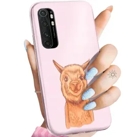 etui-do-xiaomi-mi-note-10-lite-wzory-lama-alpaka-andy-obudowa-pokrowiec