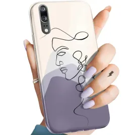 etui-do-huawei-p20-pro-wzory-continuous-line-art-kreska-linie-obudowa-case