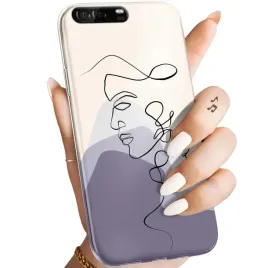 etui-do-huawei-p9-wzory-continuous-line-art-kreska-linie-obudowa-pokrowiec