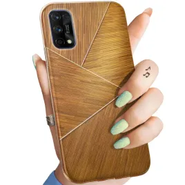 etui-do-realme-7-pro-wzory-brazowe-drewniane-brown-obudowa-pokrowiec-case