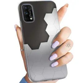 etui-do-realme-7-pro-wzory-szare-metallic-grey-obudowa-pokrowiec-case