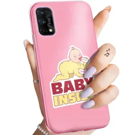 etui-do-realme-7-pro-wzory-gender-reveal-pregnant-baby-shower-obudowa-case