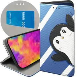 etui-z-klapka-do-xiaomi-redmi-note-9-wzory-pingwinek-pingwin-happy-feet