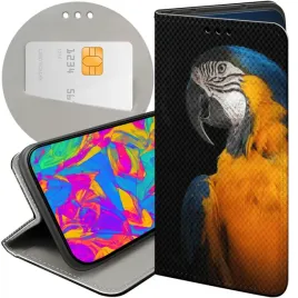 etui-z-klapka-do-apple-iphone-13-14-wzory-papuga-papuzka-tukan-futeral
