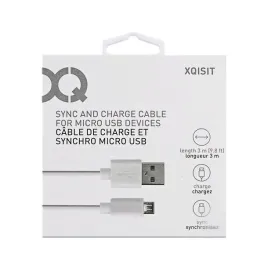 xqisit-micro-usb-3m-bialy