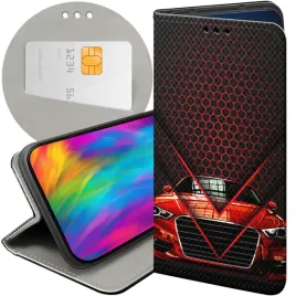 etui-z-klapka-do-xiaomi-poco-c40-wzory-auto-motor-pojazdy-samochody-futeral